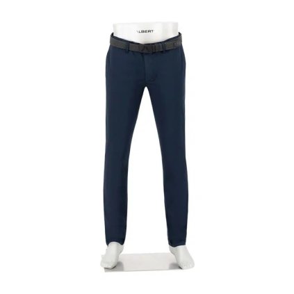 Pánske tmavomodré ultraľahké chino nohavice ALBERTO regular fit (Veľkosť 32/32)