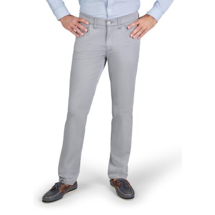 Pánske svetlomodré bavlnené nohavice so štruktúrou CLUB OF COMFORT (Veľkosť 33/32)