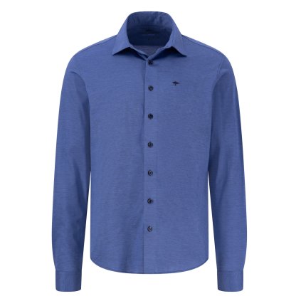Pánska modrá 24/7 jersey košeľa FYNCH-HATTON casual fit (Veľkosť L)
