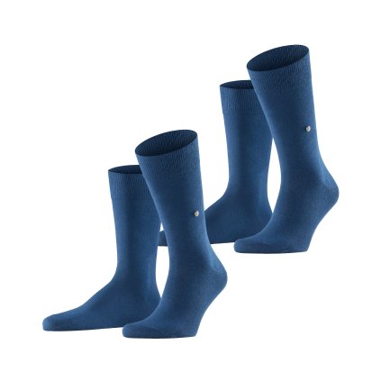 Pánske navy modré ponožky Every Day BURLINGTON 2 páry (Veľkosť UNI)