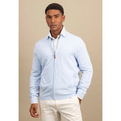 Pánsky svetlomodrý kardigán Air-Cotton FYNCH-HATTON (Veľkosť L)