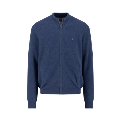 Pánsky bavlnený modrý kardigán FYNCH-HATTON (Veľkosť L)