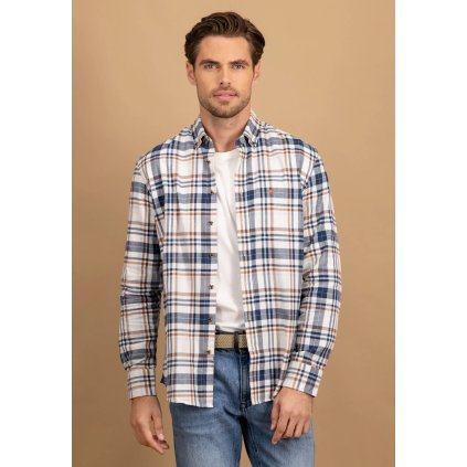 Pánska bavlnená károvaná košeľa FYNCH-HATTON (Veľkosť 3XL)