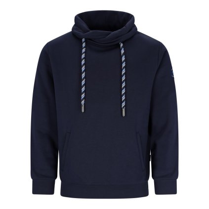 Pánska modrá mikina so šnúrkami HAJO (Veľkosť L)