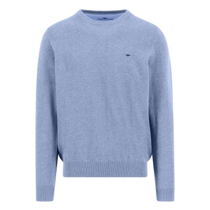 Pánsky svetlomodrý bavlnený pulóver FYNCH-HATTON (Veľkosť L)