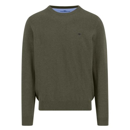 Pánsky bavlnený kaki pulóver FYNCH-HATTON (Veľkosť L)