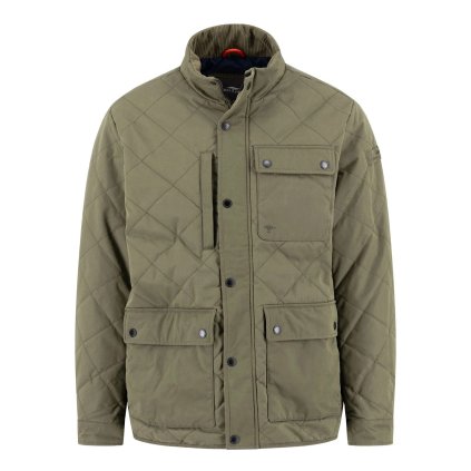 Pánska kaki prešívaná dizajnová bunda FYNCH-HATTON (Veľkosť M)