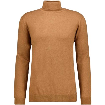 Pánsky horčicový bavlnený rolák s kašmírom RAGMAN (Veľkosť L)