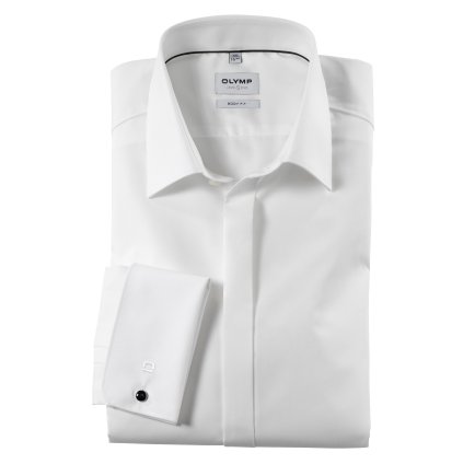 Pánska smotanová spoločenská košeľa Soirée OLYMP body fit (Veľkosť 37 (S))