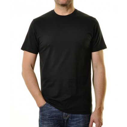 Pánske čierne bavlnené tričko RAGMAN regular fit (2 ks) (Veľkosť 3XL)