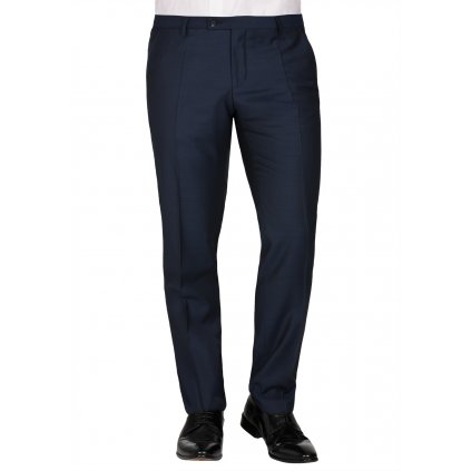 Pánske modré vlnené oblekové nohavice CLUB OF GENTS slim fit (Veľkosť 48)