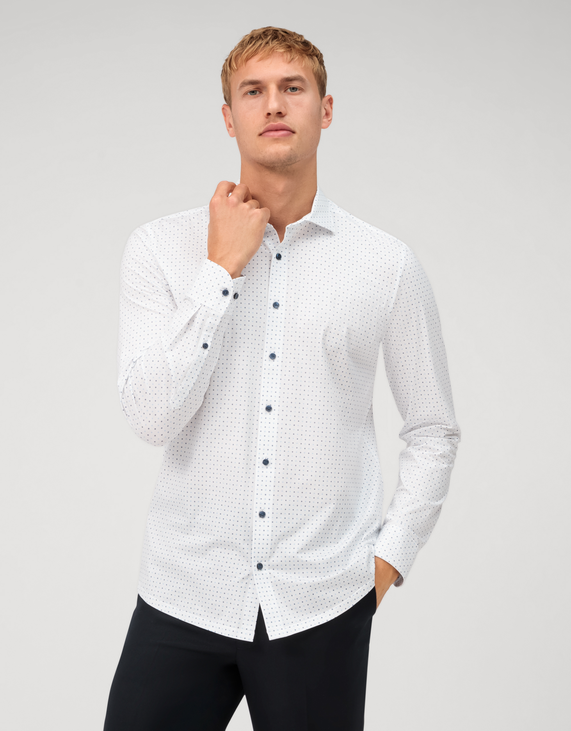 Pánska Flex jersey košeľa OLYMP body fit Veľkosť: 42