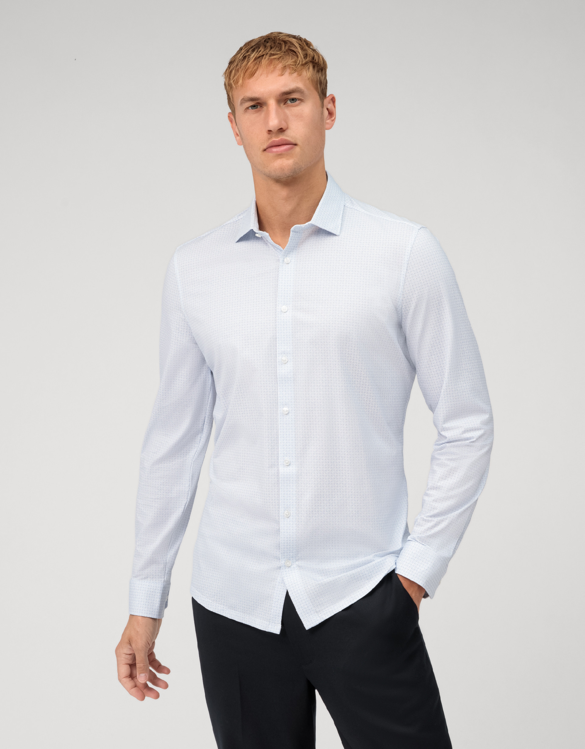 Olymp Pánska Flex jersey košeľa super slim Veľkosť: 37