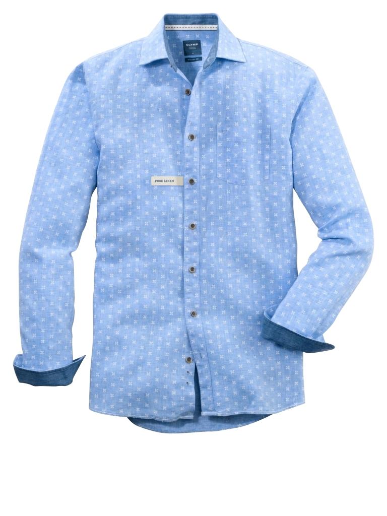 Pánska ľanová casual košeľa OLYMP, modern fit Veľkosť: XL