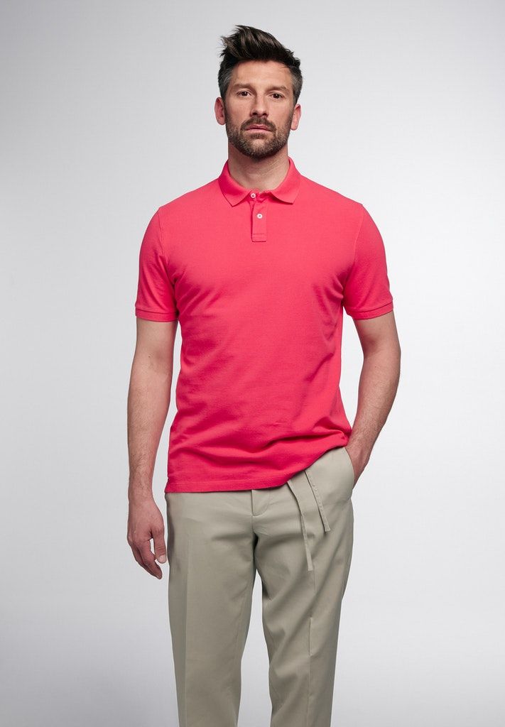 Pánska červená polokošeľa ETERNA regular fit Veľkosť: XL