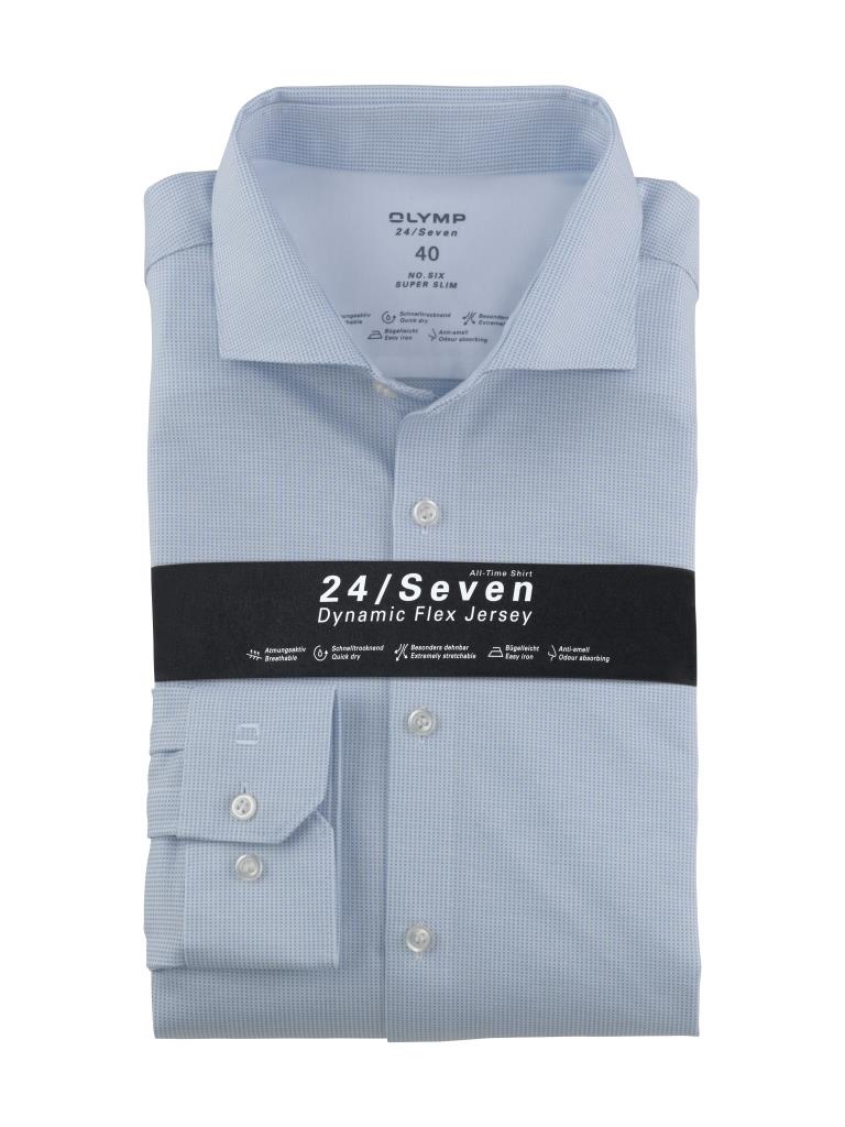Pánska bledomodrá 24/7 košeľa OLYMP super slim Veľkosť: 44