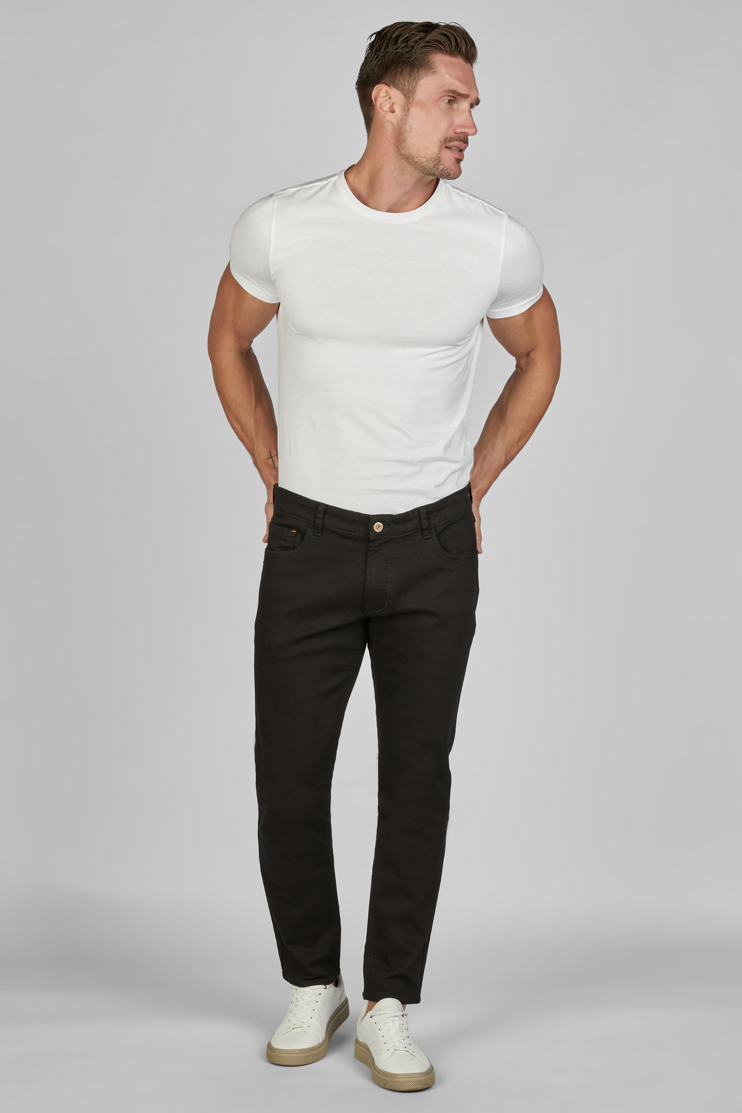 Pánske coloursafe čierne džínsy HATTRIC modern fit Veľkosť: 34/34