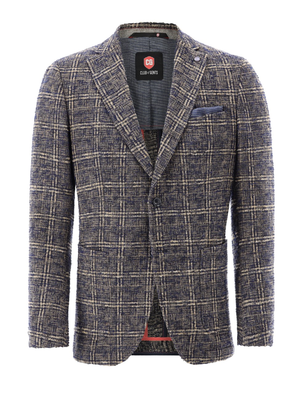 Pánske kárované sako CLUB OF GENTS slim fit Veľkosť: 54