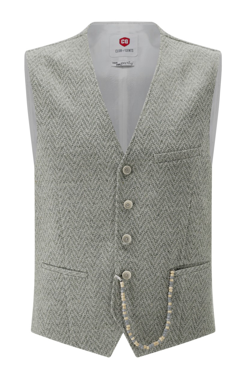 Pánska ľanová vesta CLUB OF GENTS slim fit Veľkosť: 48