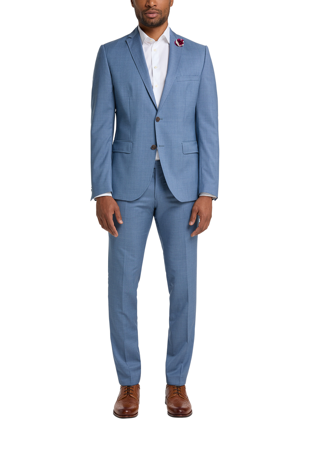Pánske modré vlnené oblekové sako CLUB OF GENTS slim fit Veľkosť: 98
