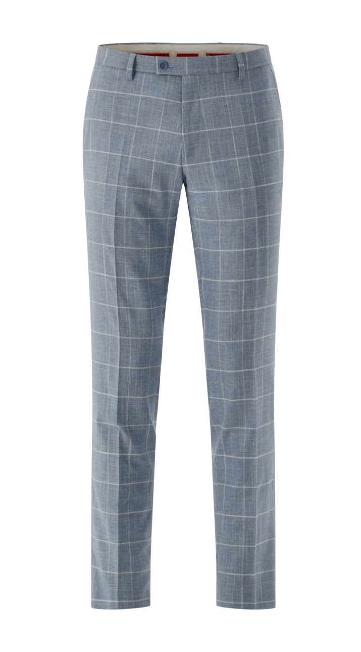 Pánske oblekové kárované nohavice CLUB OF GENTS slim fit Veľkosť: 50