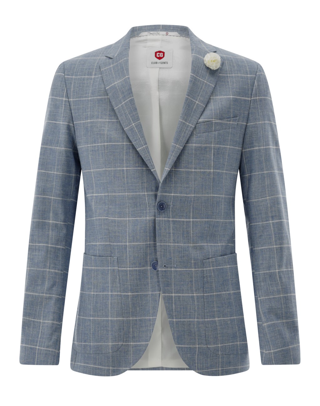 Pánske kárované sako CLUB OF GENTS slim fit Veľkosť: 52