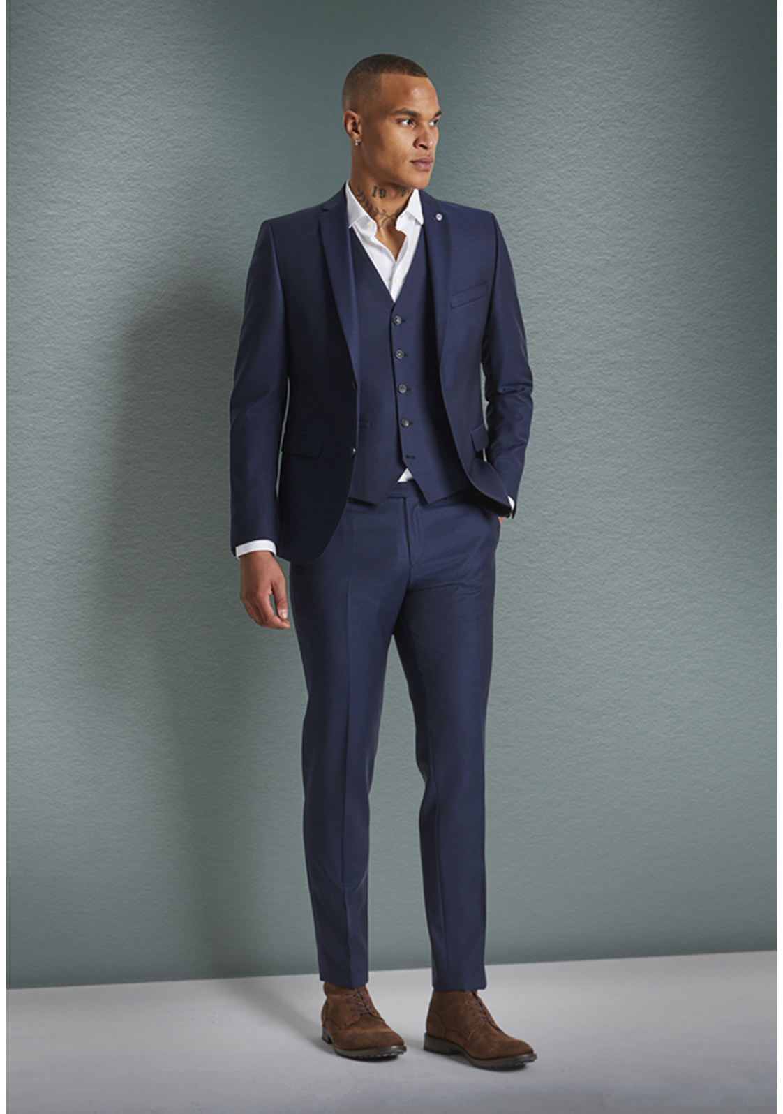 Pánske modré oblekové sako CLUB OF GENTS slim fit Veľkosť: 50
