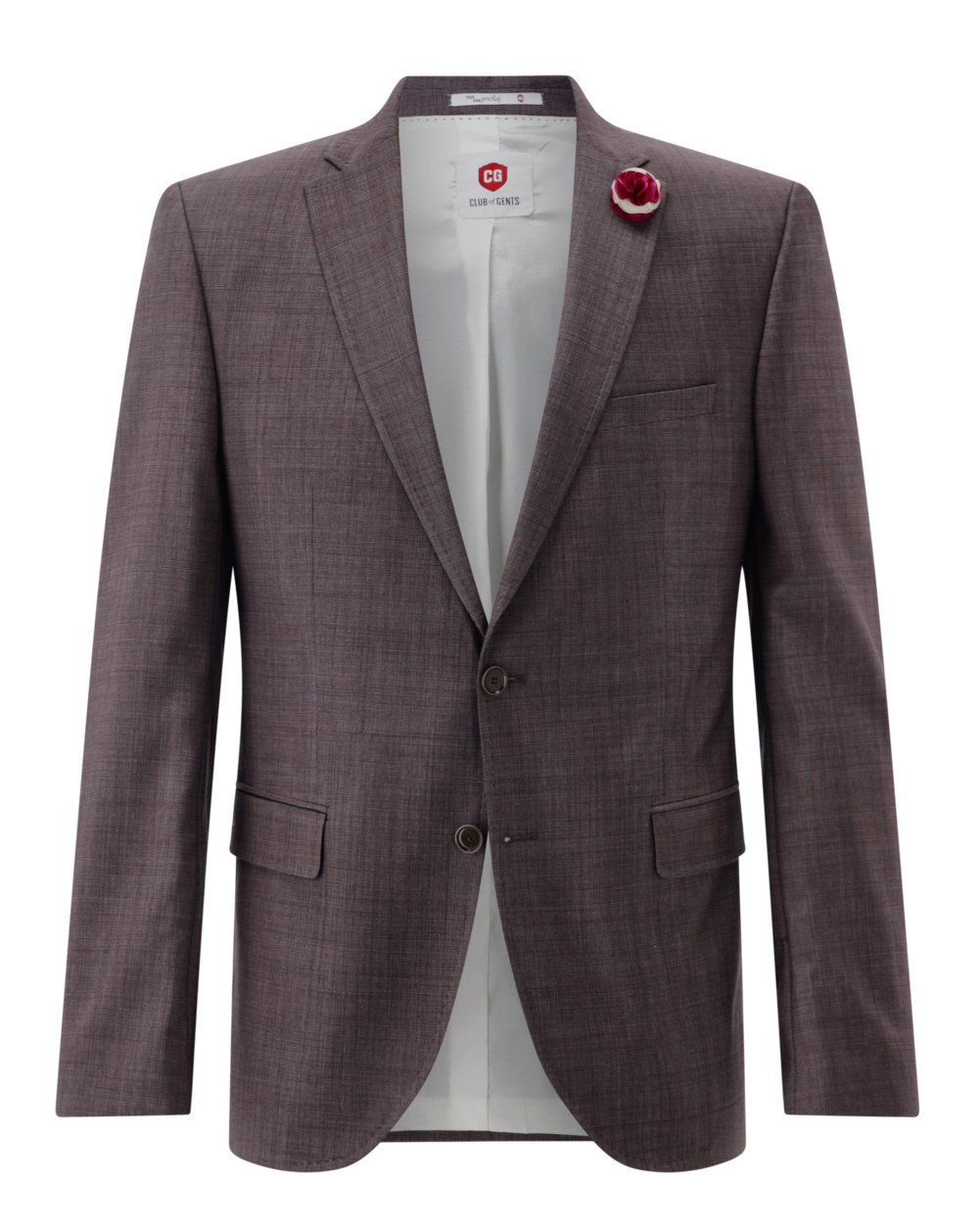 Pánske bordové oblekové sako CLUB OF GENTS slim fit Veľkosť: 50