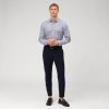 Pánska modrá vzorovaná košeľa OLYMP body fit (Veľkosť 40 (M))