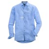 Pánska modrá ľanová casual košeľa OLYMP (Veľkosť L)