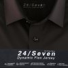 Pánska čierna funkčná bavlnená košeľa 24/Seven Luxor OLYMP, modern fit (Veľkosť 40 (M))