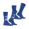 Pánske ponožky modré mix 2 páry uni 40-46 BURLINGTON (Veľkosť UNI)
