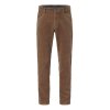 Pánske hnedé menčestrové nohavice REDPOINT slim fit (Veľkosť 32/32)