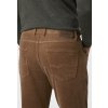 Pánske hnedé menčestrové nohavice REDPOINT slim fit (Veľkosť 32/32)
