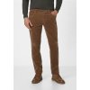 Pánske hnedé menčestrové nohavice REDPOINT slim fit (Veľkosť 32/32)