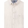 Pánska béžova ľanová košeľa s jemným prúžkom FYNCH-HATTON (Veľkosť L)