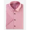 Pánska ružová Flex Jersey košeľa OLYMP body fit krátky rukáv (Veľkosť 39 (M))