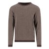 Pánsky hnedý bavlnený pulóver s kašmírom FYNCH-HATTON (Veľkosť L)