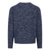 Pánsky modrý melírovaný bavlnený pulóver FYNCH-HATTON (Veľkosť L)