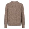 Pánsky hnedý melírovaný bavlnený pulóver FYNCH-HATTON (Veľkosť L)