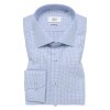 Pánska modrá košeľa so štruktúrou ETERNA modern fit (Veľkosť 40 (M))