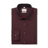 Pánska bavlnená bordová košeľa OLYMP body fit (Veľkosť 40 (M))