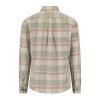 Pánska béžová menčestrová košeľa s károm FYNCH-HATTON (Veľkosť L)