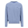 Pánsky svetlomodrý bavlnený pulóver FYNCH-HATTON (Veľkosť L)