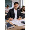 Pánsky čierny bi-stretch oblek CELIO slim fit