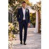 Pánsky tmavomodrý bi-stretch oblek CELIO slim fit