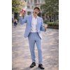 Pánsky svetlomodrý bi-stretch oblek CELIO slim fit