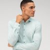 Pánska mentolová džerzejová košeľa OLYMP body fit (Veľkosť 40 (M))