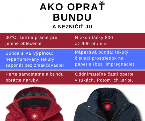 Návod ako oprať bundu