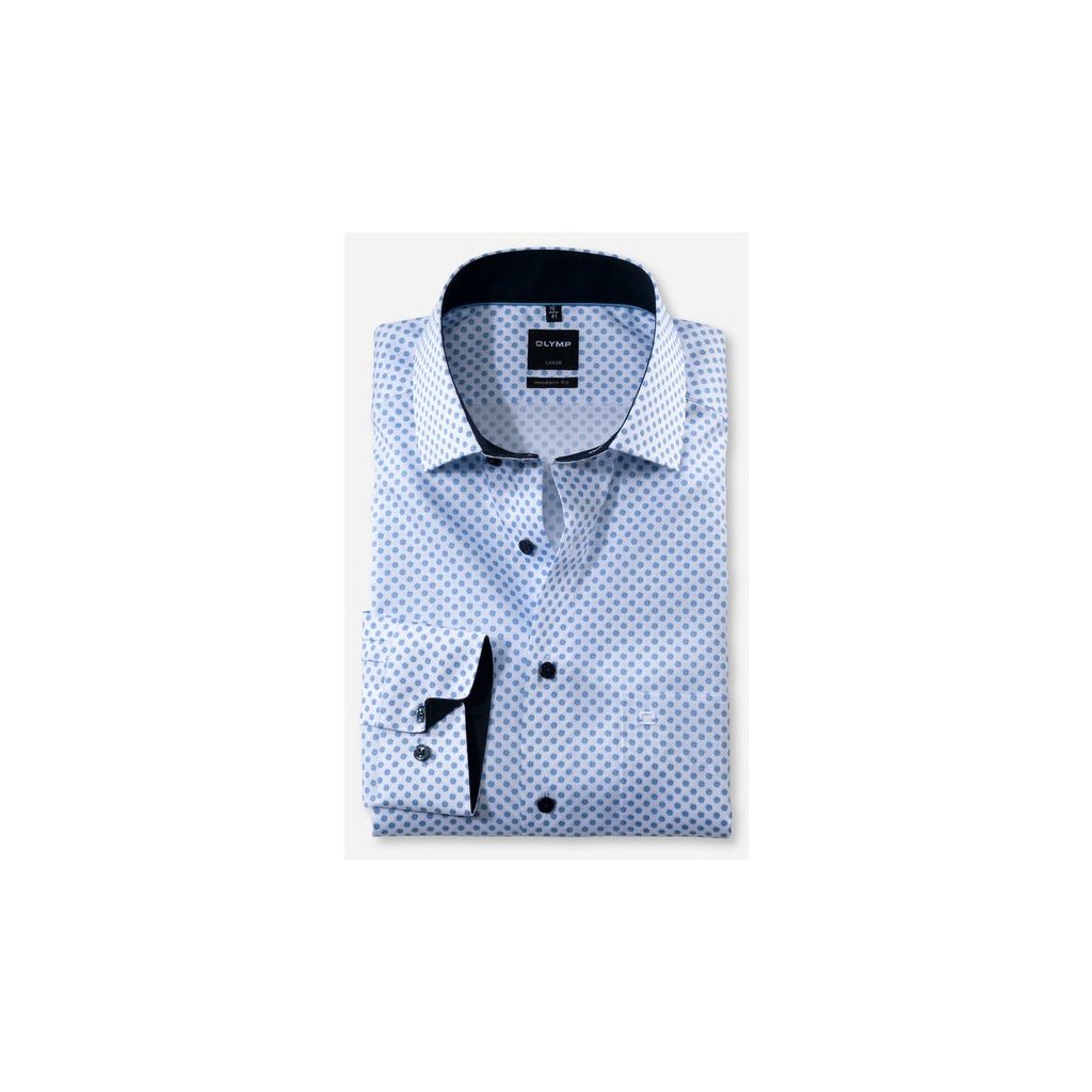Pánska elegantná nekrčivá košeľa OLYMP, modern fit, predĺžený rukáv - FAMON